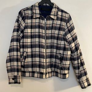 Jenni Kayne Brushed Plaid Jacket size M